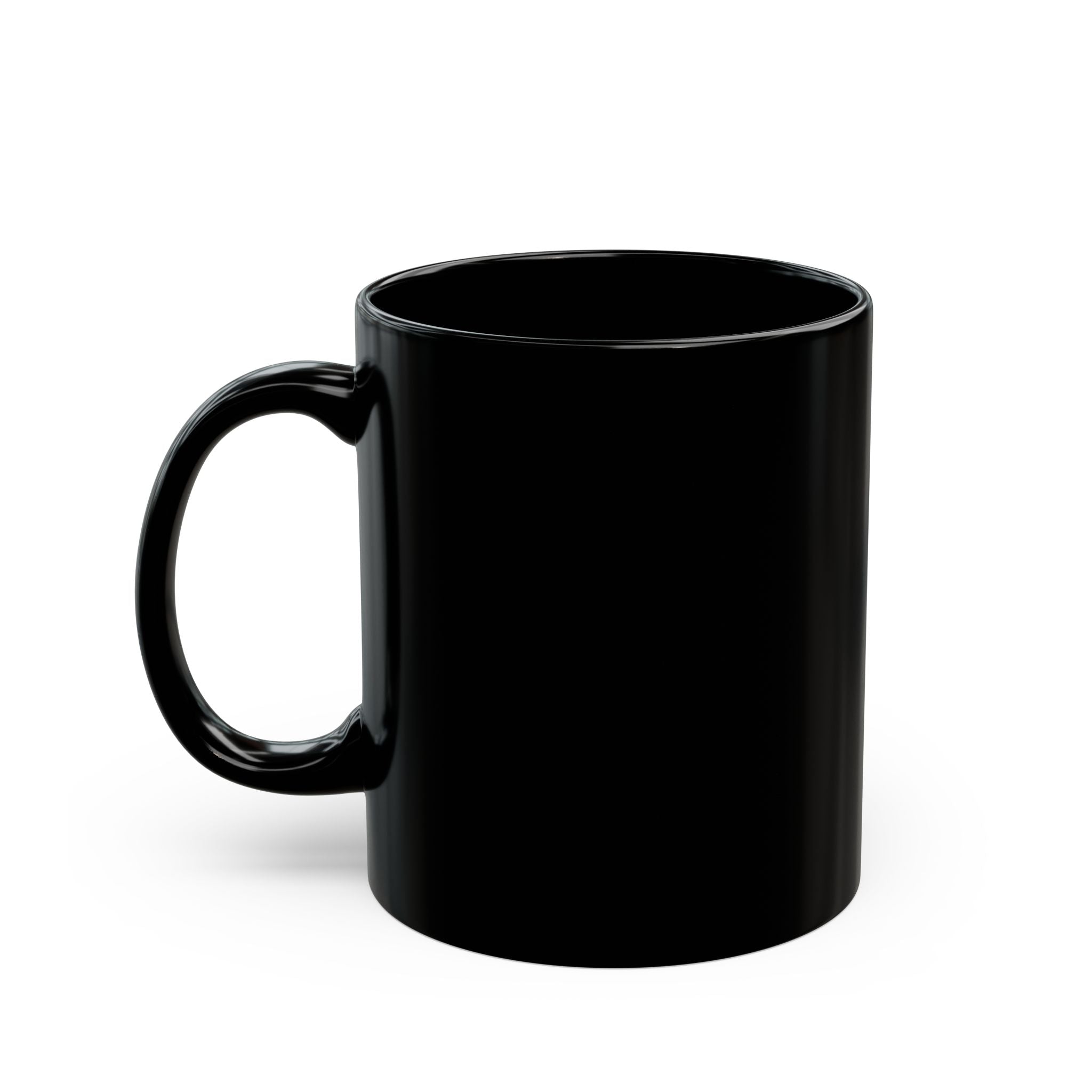 Ghost Loop Black Coffee Mug — Vintage Ghost Logo 11oz/15oz